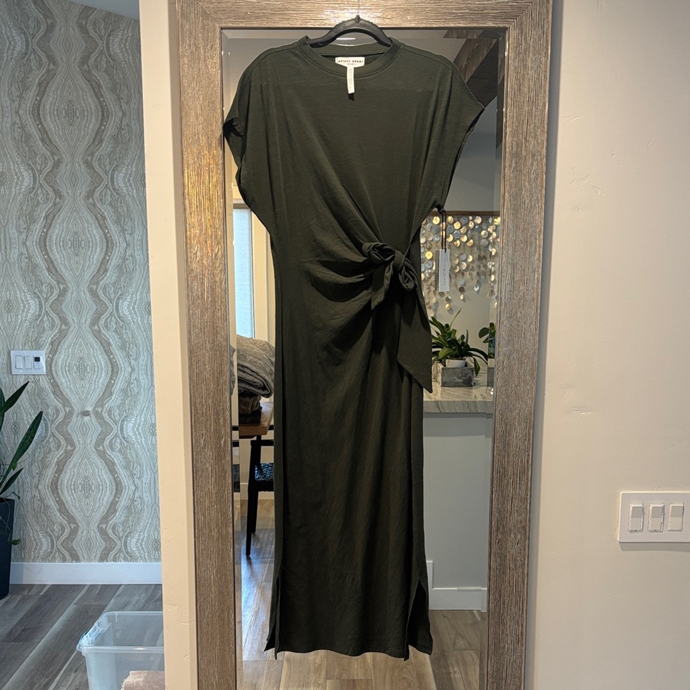 Apiece Apart Olive Maxi Dress with Side Knot